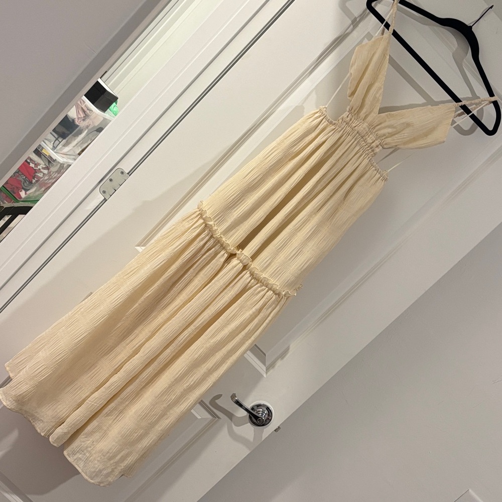 Elegant Cream Maxi Dress Mable S